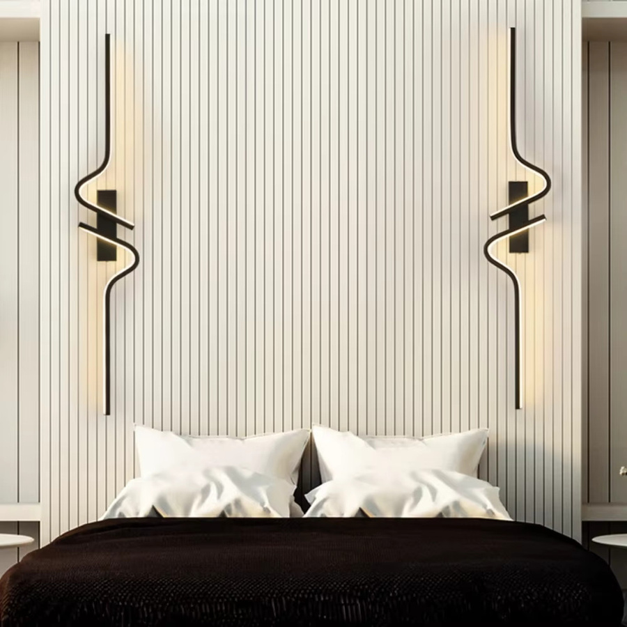 ASCELINA Moderne Minimalistische LED Wandleuchte mit integriertem LED Streifen für Schlafzimmer und Wohnzimmer - Bild 2