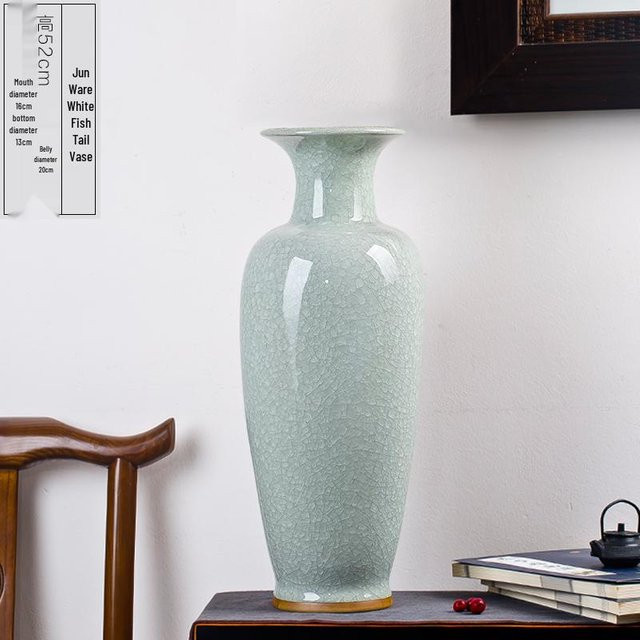 Antike Jun-Porzellanvase als moderne chinesische Bodendekoration für dein Wohnzimmer - Bild 1