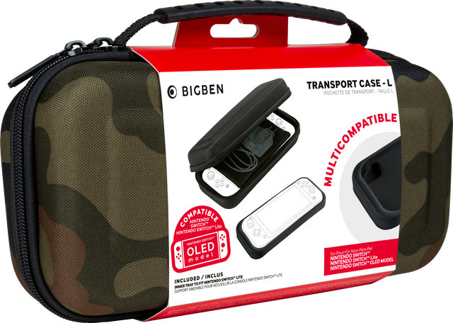 Bigben Switch Transport Case für Nintendo Switch, Lite und OLED in Camo Green - Bild 1