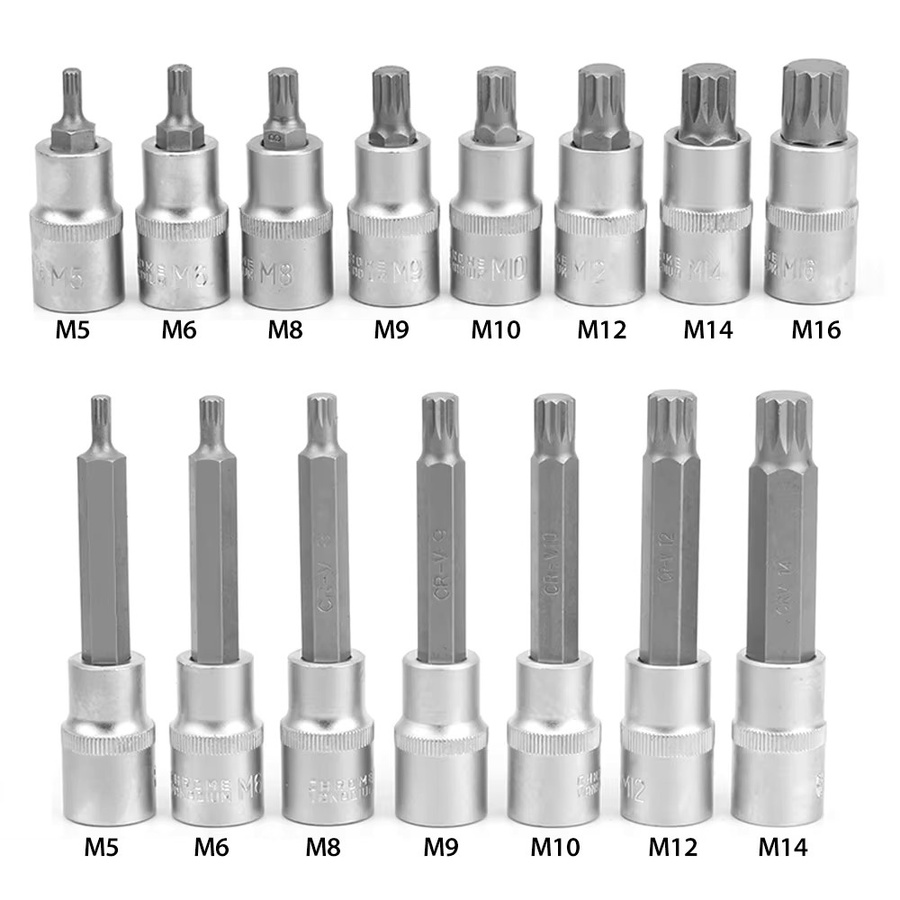 Erweitertes Tiefen-Schraubendreher-Bit Set mit Buchsenhülsen für 1/2 Zoll zur Autoreparatur und für Handwerkliche Arbeiten - Bild 2