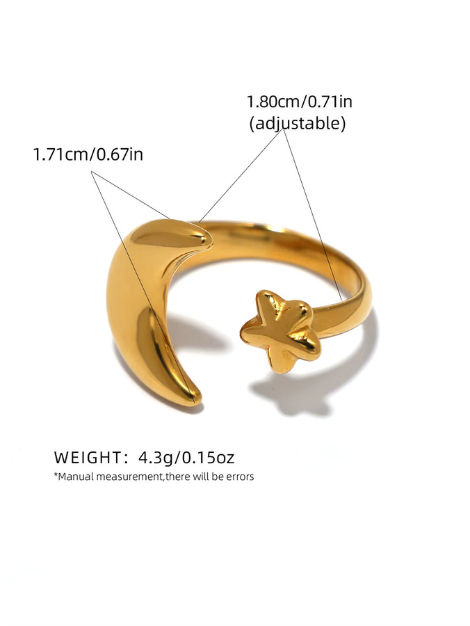 Yupsk Offener Ring, Edelstahl, Bicolor, Damen - Bild 4