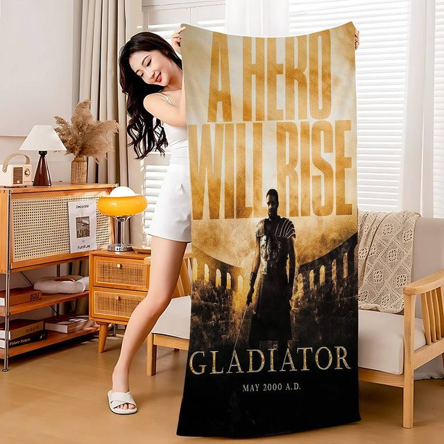 Ka Chen Muxi Gladiator Klassischer Film Strandtuch für Mädchen, Mikrofaser, bunt, B/H: 40 x 60 cm - Bild 1