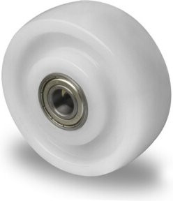 CASCOO Rad Serie V0Z0 mit Doppelkugellager, Farbe: Weiß, Durchmesser: 125 mm - Bild 1