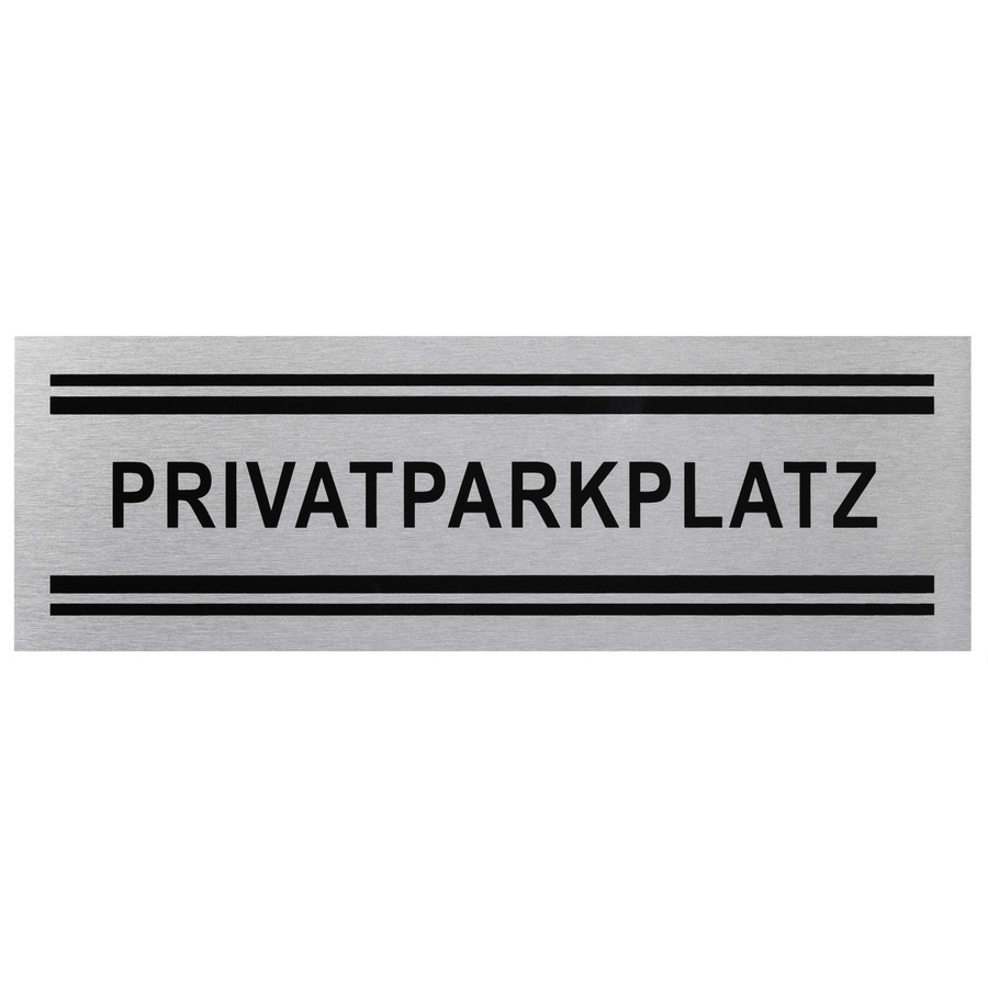 Selbstklebendes Hinweisschild Privatparkplatz von Seilflechter aus Aluminium in Silber - Bild 2