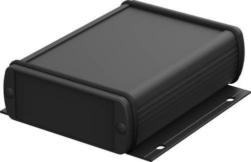 Bopla ABPH 800-0100 WL ALUBOS Flansch-Gehäuse aus Aluminium in Schwarz Matt RAL 9005, B/T/H: 13,0 x 10,0 x 3,5 cm - Bild 1