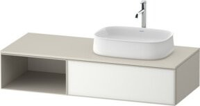 Duravit Waschtischunterschrank Zencha in Taupe und Weiß, B/T/H: 130 x 55 x 28,1 cm - Bild 1