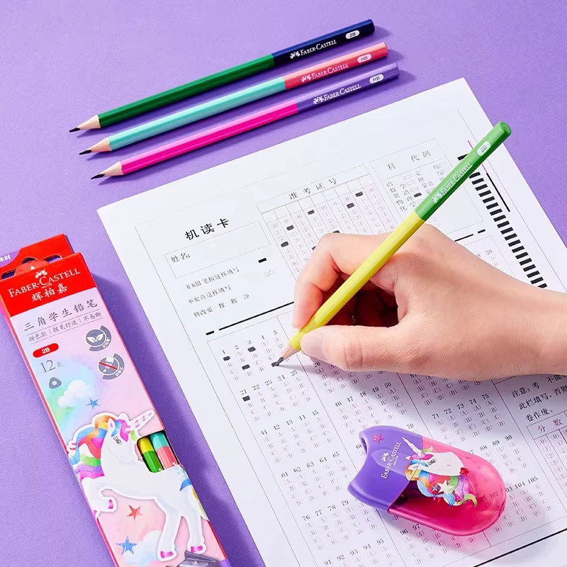 Faber-Castell Dinosaur Unicorn HB Dreieckiger zweifarbiger Holzstift in Mehrfarbig - Bild 2