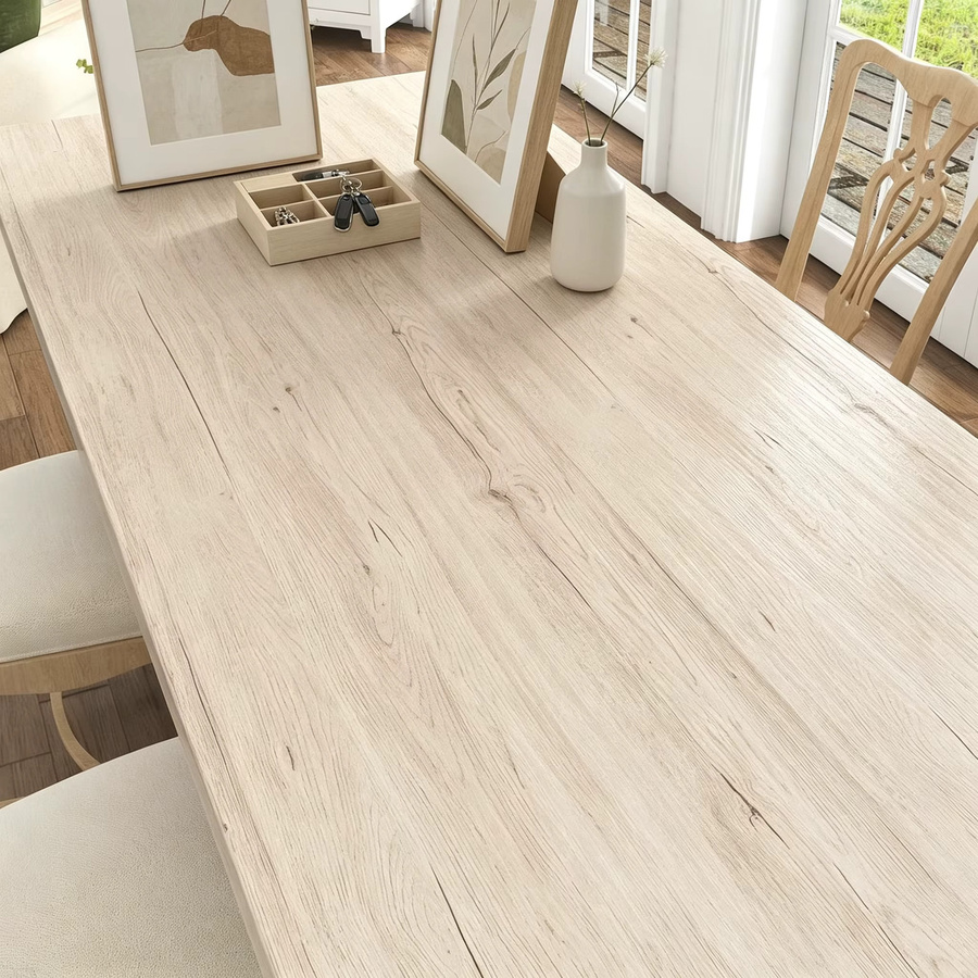 Selbstklebende PVC-Vinyl-Kontaktfolie in Holzoptik von luck amy, wasserdichte Wandaufkleber in Beige für Möbel, Türen und Schränke - Bild 2