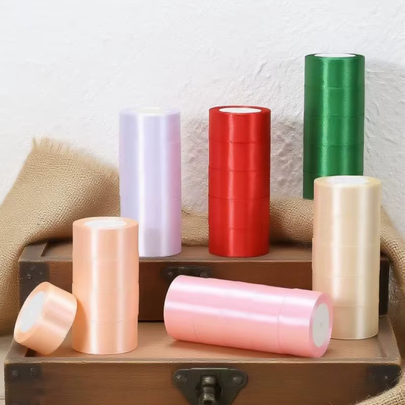 Merylover Satinband Set in Mehrfarben, 22 Meter Länge, Breite: 40 mm, ideal für Schmetterlingsschleifen und Geschenkverpackungen - Bild 3