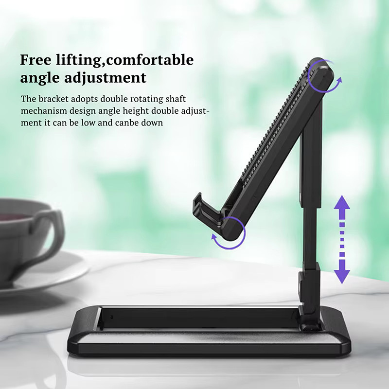 BRYNTHORX Universeller Teleskopständer faltbarer Schreibtisch-Handyhalter verstellbare Telefonhalterung für iPhone, iPad, Huawei, Xiaomi, Realme, OPPO in Schwarz oder Grün - Bild 3