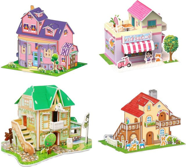 Monssjay Villa Three-Dimensional Puzzle Paper Card ab 14+y - Bild 1