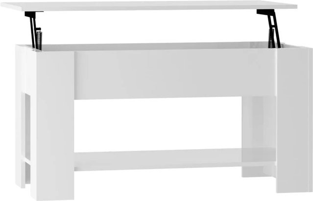 vidaXL Couchtisch in Hochglanz-Weiß mit Lift-up-Funktion, modern und rechteckig, B/T/H: 101 x 49 x 52 cm - Bild 1