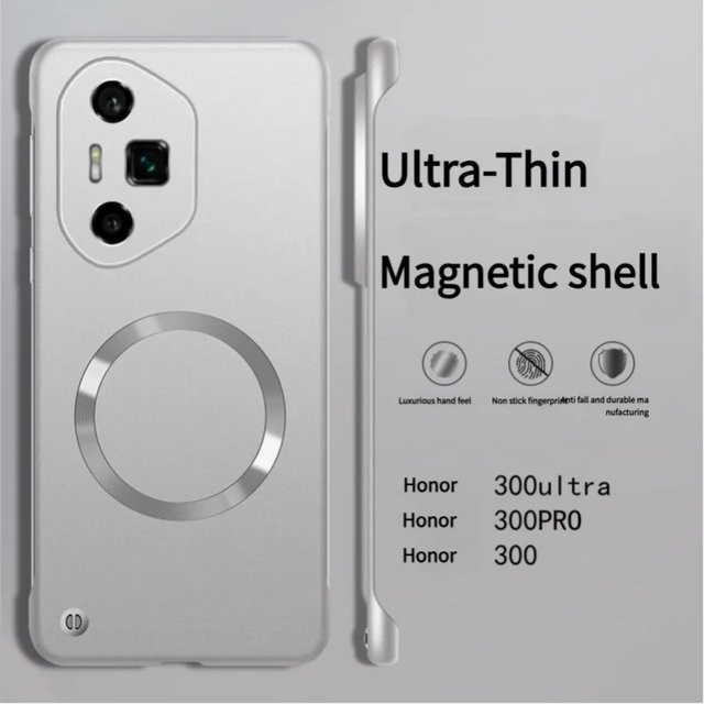 Magnetische Honor Handyhülle in Green, ultradünne metallische rahmenlose Schutzhülle für Honor 300 Ultra und Honor 200 Smart Pro Lite, stoßfest und glänzend - Bild 1