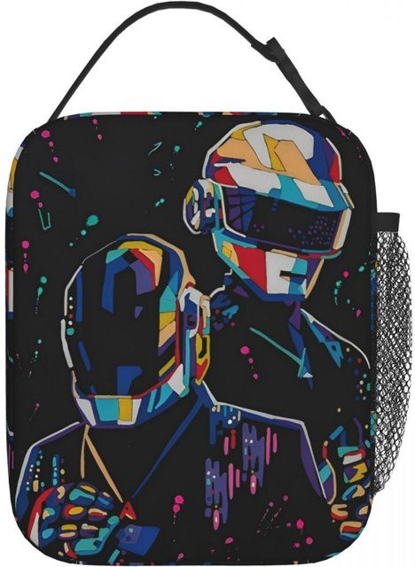 Daft Punk Lunchtasche von Fancy Style Studio für Damen, Vintage Kühltasche aus Oxford-Stoff, Mehrfarbig, One Size - Bild 1