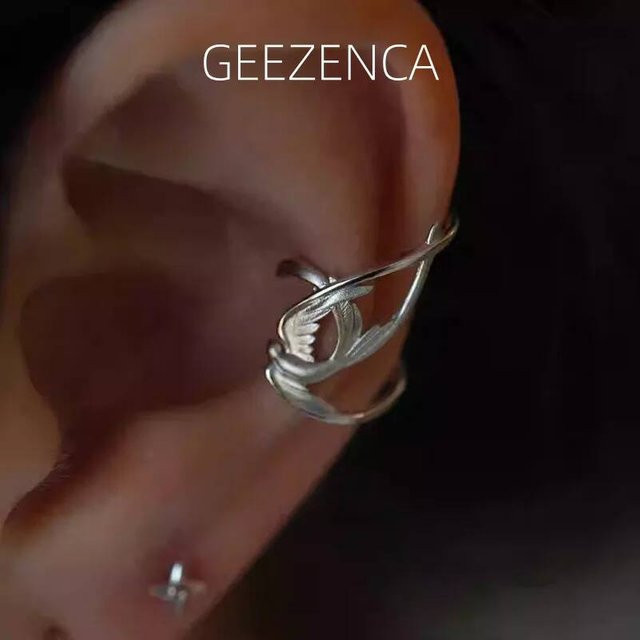 GEEZENCA Clip-Ohrring Schwalbe, 925 Silber, Damen - Bild 1