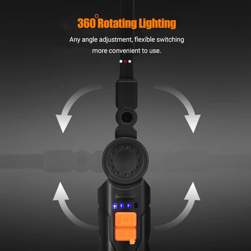 Heinast G51 Multifunktionale LED Arbeitsleuchte, Tragbare Wasserdichte Camping-Taschenlampe mit Magnet und Akku, Schwarz, Warmweiß - Bild 6