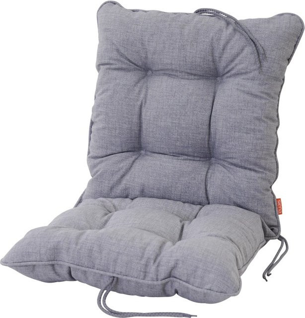 Siena Garden Sitzkissen Askella aus Baumwolle, Grau, B/T/H: 88 x 42 x 6 cm - Bild 1