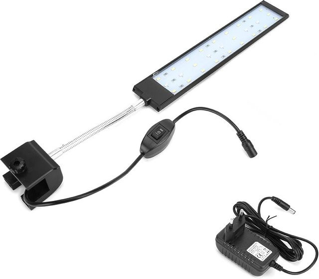 Honor Electronics 10W LED Aquarium Klemmleuchte mit 27 LEDs in Grau - Bild 1