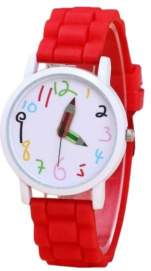 HOMEKA Armbanduhr, Quarz, Silikon, rot, Unisex - Bild 1