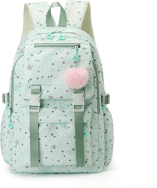 3-teiliges Schulrucksack-Set in Türkis aus Oxford-Stoff mit Schultasche, Schultergurt und Federmäppchen - Bild 1
