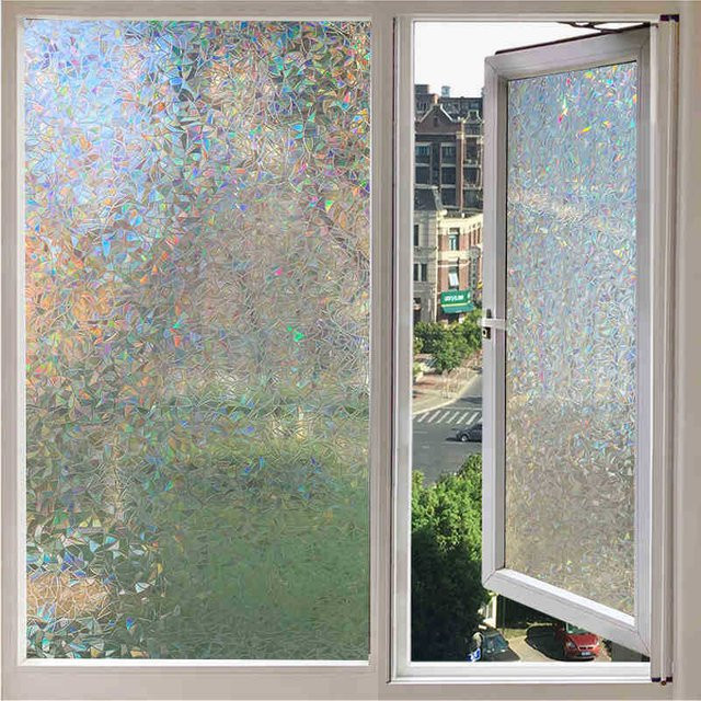 Selbstklebende Fensterfolie von Weihexin in Mattweiß, Milchglas-Optik für Privatsphäre und Wärmeregulierung, Breite: 40 cm, Höhe: 100 cm - Bild 1