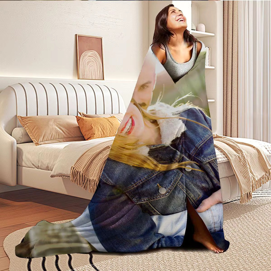 Personalisierte Halloween Flanell-Fotodecke mit eigenem Foto, multicolor, weich und warm für Sofa, Bett oder Outdoor-Reisen - Bild 6