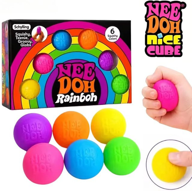 JellyfishNeeDoh Squishies Regenbogen Teenie Stressball, Fidget Toys, Blind Box - Bild 1