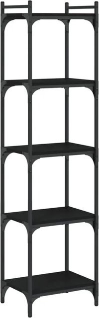 vidaXL Bücherregal mit 5 Böden in Schwarz im Industrial Design, B/T/H: 40 x 30 x 154 cm - Bild 1