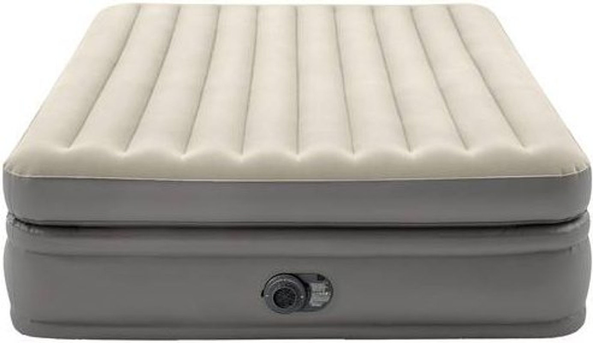 Intex Queen Comfort Elevated Airbed Luftbett in Beige und Braun, B/T/H: 152 x 203 x 51 cm - Bild 2