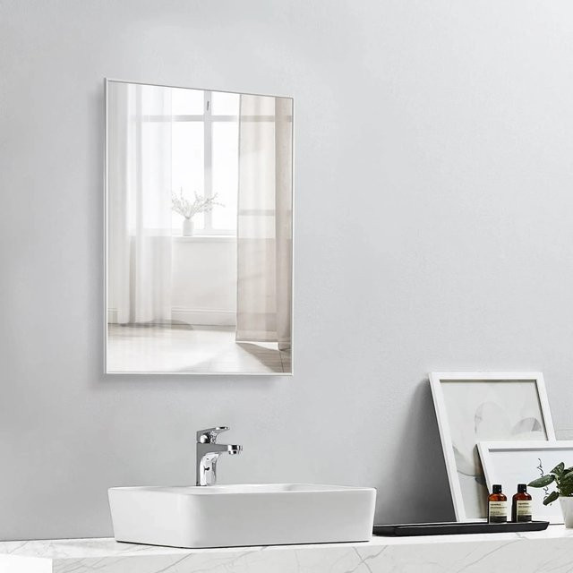 DSK Design-Wandspiegel Merano in Weiß, Breite: 70 cm, Höhe: 50 cm - Bild 1