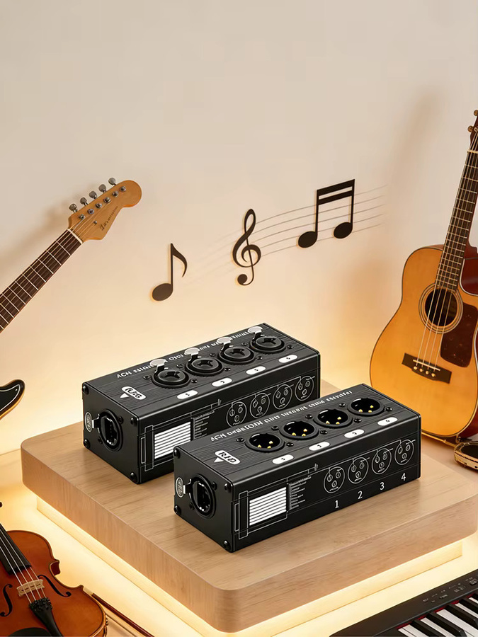 TITAK 4-Kanal XLR Audio-Extender Adapter in Schwarz für die Langstreckenübertragung von Mikrofonen und Mischpulten über Netzwerkkabel - Bild 7