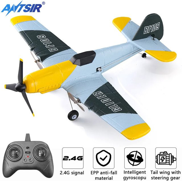ANTSIR BF109 Kampfjet, RC Flugzeug, 2.4G, 3CH, Smart Balance, EPP Schaum - Bild 1