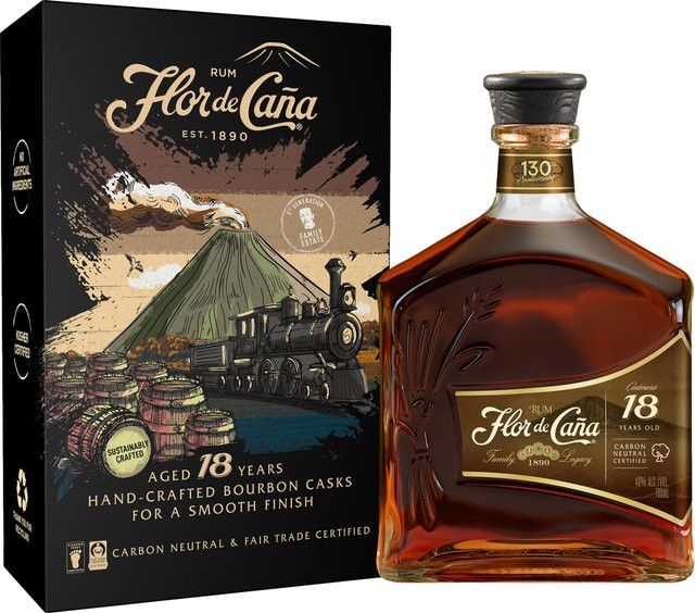 Flor de Caña Rum 18 Jahre, Nicaragua, 40% Vol, 0,7 l - Bild 1