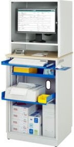 Rau Computer-Station 2025 in Weiß, B: 72 cm, T: 66 cm, H: 181 cm - Bild 1