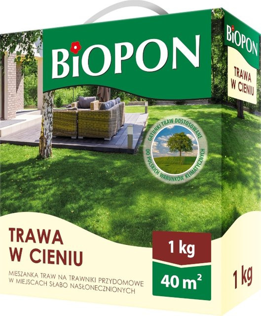 Biopon Grass in the Shade Rasensamen für Schattenlagen, 1 kg - Bild 1