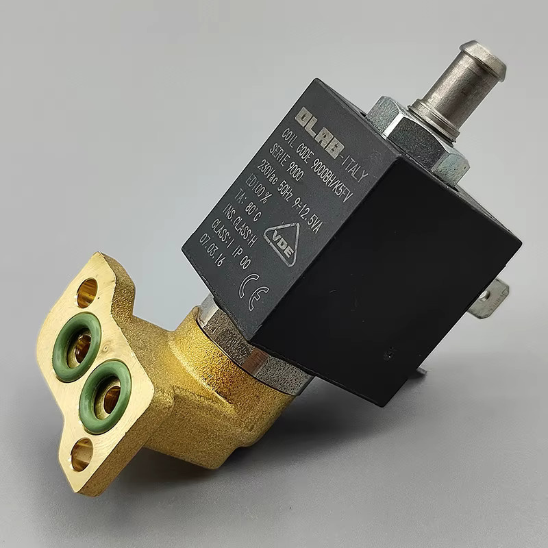 OLAB 9000BH Elektrisches 3-Wege-Magnetventil aus Messing in Gold, 2-Positionen, normalerweise geschlossen, AC 220V 230V für Kaffeemaschinen, Dampf und Heißwasser - Bild 2