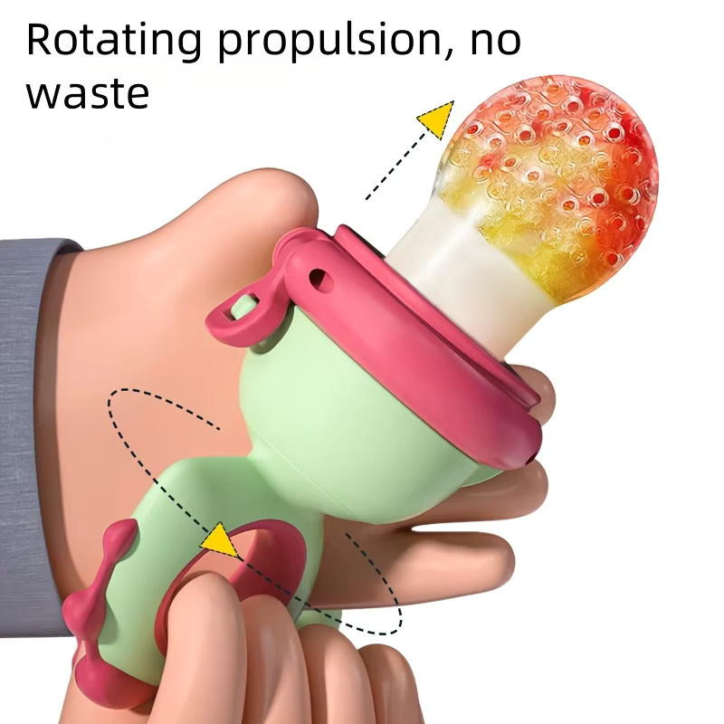 Dinosaurier Silikon Baby Fruit Feeder zum Drücken in Pink und Multicolour - Bild 3