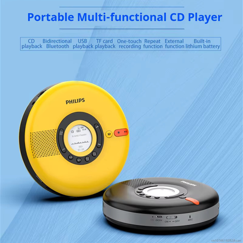 Philips EXP5108 Retro CD-Player mit Bluetooth und TF-Kartenslot in Schwarz - Bild 2