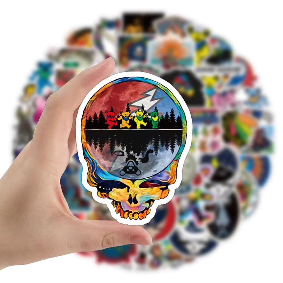 Grateful Dead Schreibwaren-Aufkleber, 50-teiliges Set, Bunt / Mehrfarbig - Bild 5