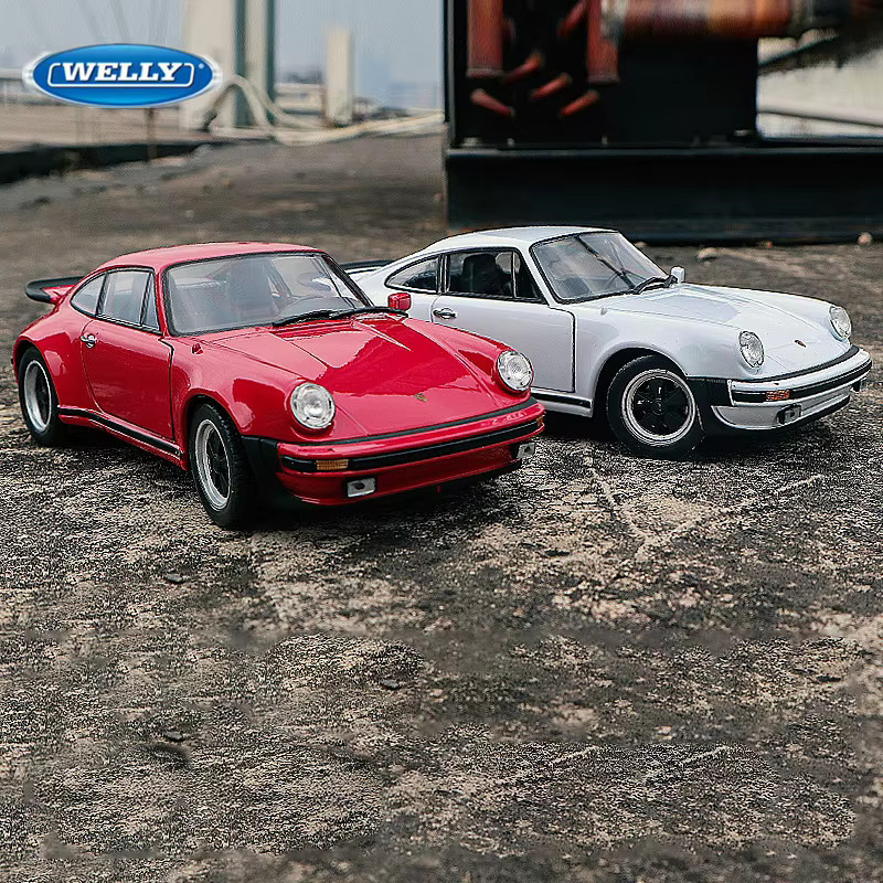 WELLY 1971 Porsche 911 Turbo 3.0, Sportwagen Modell, 1:24, Metall, Rot - Bild 1