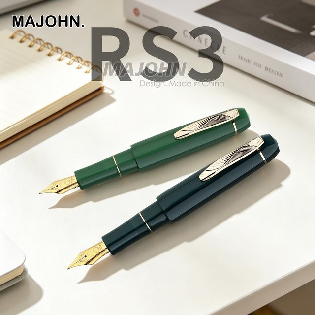 MAJOHN RS3 Mini-Füllfederhalter aus Harz in Lila für Reise, Schule und Büro - Bild 1