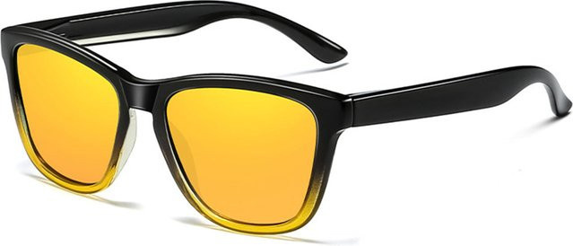 Techsuit 0717 Sonnenbrille, Herren, Vollrand, Square, schwarz-gelb - Bild 1