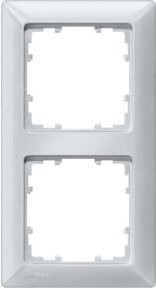 Siemens Indus.Sector 2-fach Rahmen in Alu/Weiß, B/H: 151 x 80 mm, 5TG2552-3 - Bild 1