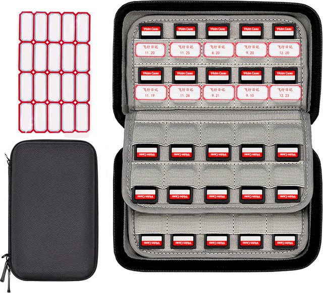 Hartschalen-Kartenhalter Organizer und tragbarer Aufbewahrungskoffer für SD-Karten und Switch-Spielkarten - Bild 1