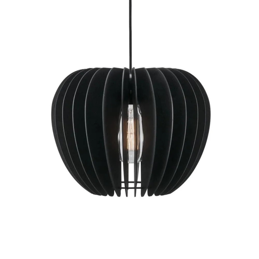 Nordlux Pendelleuchte Tribeca 38 in Schwarz und Holz mit E27 Fassung - Bild 2