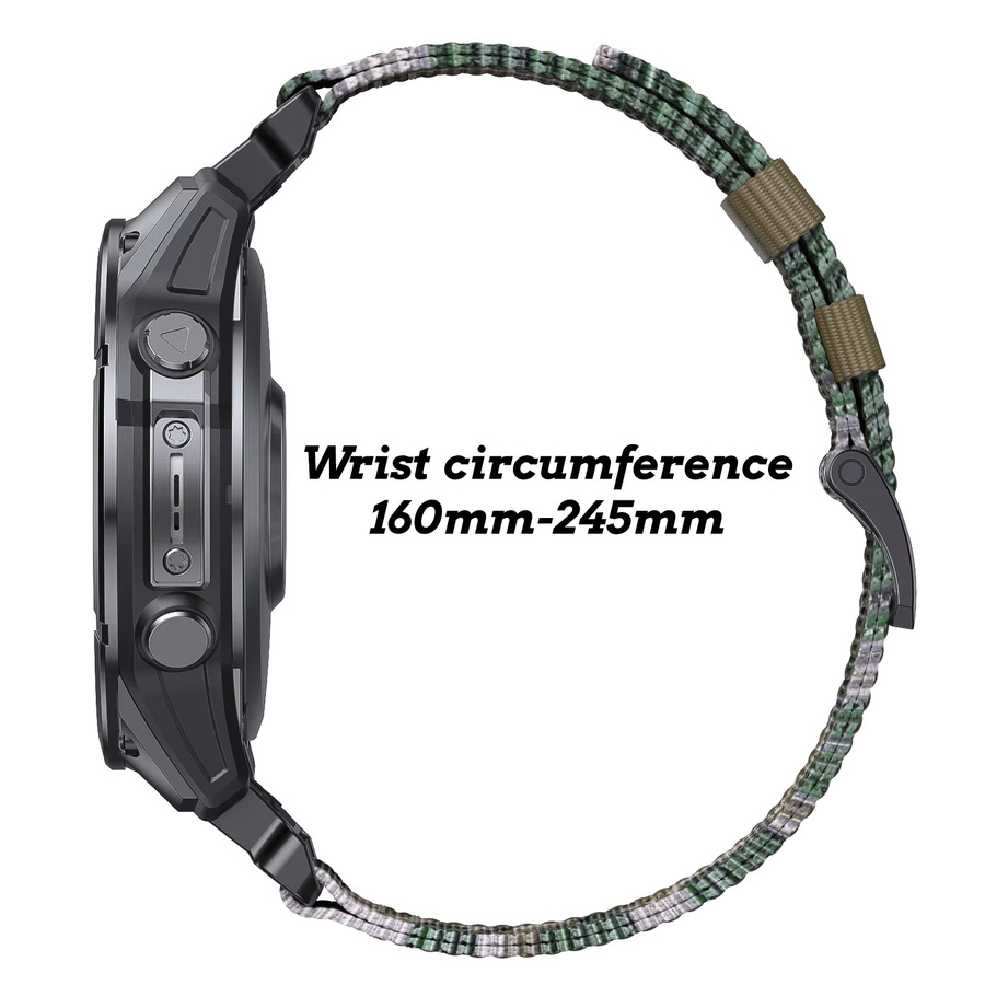 Runcool Uhrenarmband Nylon, geflochten, Schwarz, Unisex - Bild 3