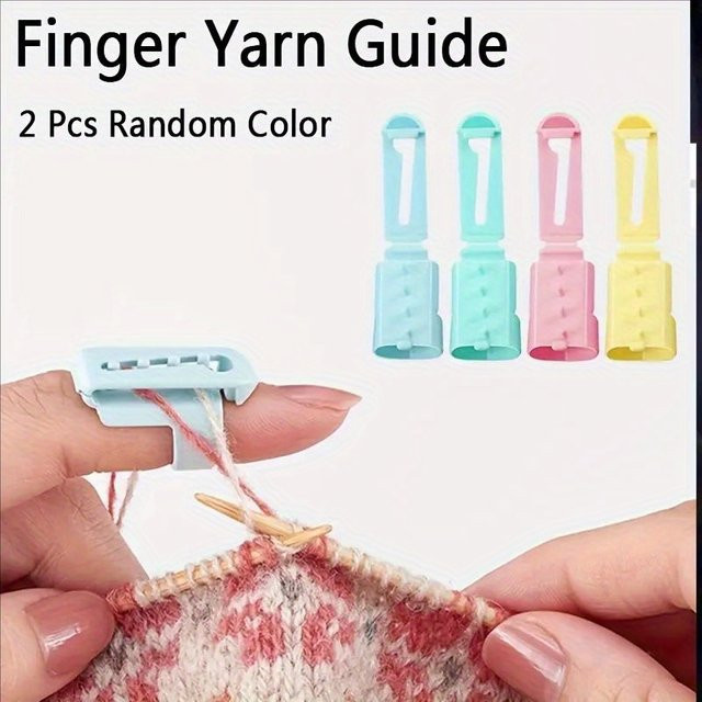 2 oder 4 Stück Finger Splitter aus Kunststoff als Strick-Fingerhut und Handwerksring für Garn und Nadeln - Bild 1