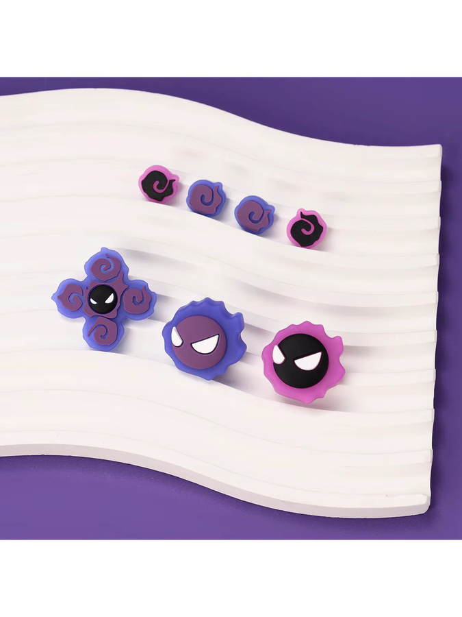 Caysolle Purple Devil Silikon Skin Set für Nintendo Switch und Joy-Con mit D-Pad, ABXY-Buttons und Thumb Stick Grip Caps in Lila - Bild 6