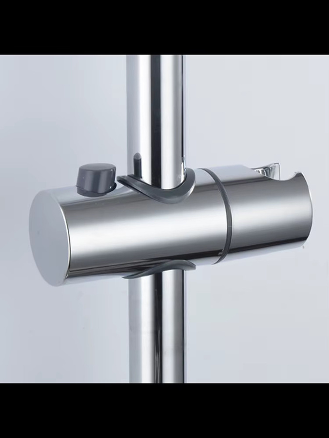 Aramox Verstellbarer Duschkopfhalter aus ABS für 25 mm Gleitstange in Silber - Bild 4