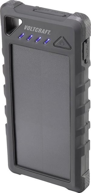 Voltcraft Solar-Powerbank VC-SL16000 in Schwarz mit 16000 mAh Kapazität und Solarzelle - Bild 1
